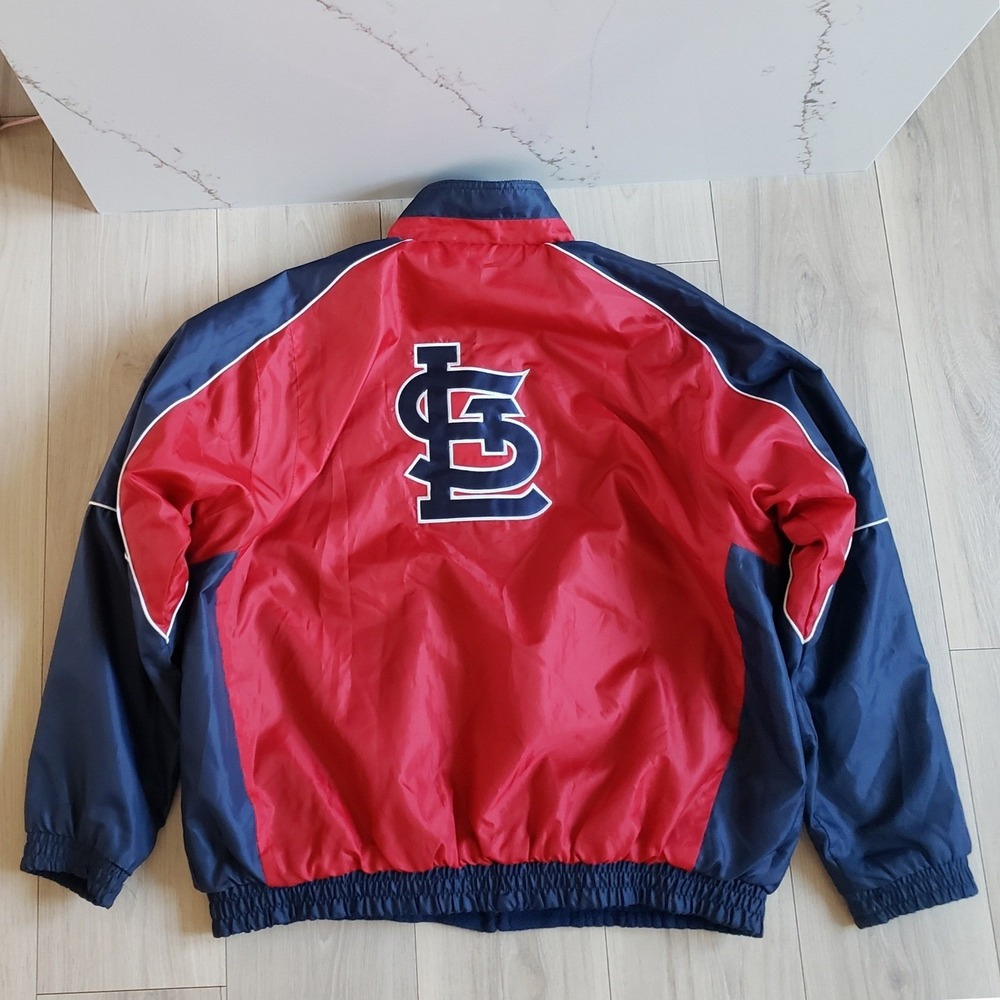 MLB Jacket Mens XXL St Louis Cardinals Genuine Merchandise Reversible Fleece Zip